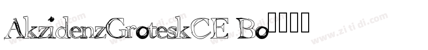 AkzidenzGroteskCE Bo字体转换